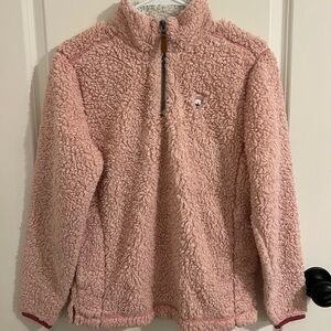 Youth Southern Shirt Pink Half-Zip Jacket